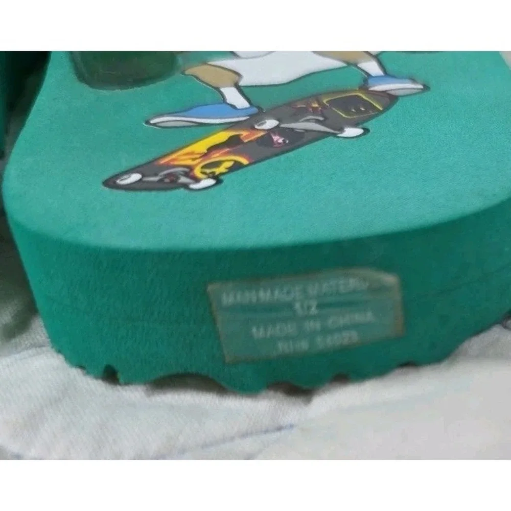 Vintage Y2K Flip‎ Flop Skater Green GAP Youth Size 1 / 2